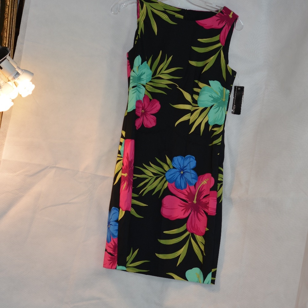 Floral Shift Dress SZ 6 AGB Dress znWT